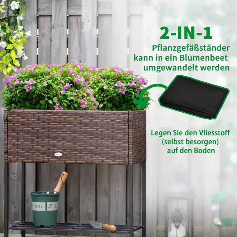 Upphöjd Odlingskrage Planteringslåda med Spaljé Trä