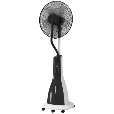 Stativfläkt med Vattendimma och Fjärrkontroll 125 cm, Vit