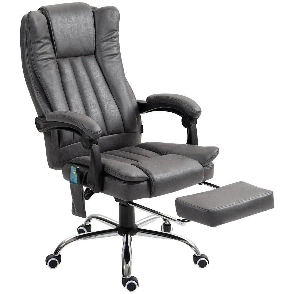 Kontorsfåtölj Chefsstol Grå 62 x 70 x 113-120 Cm