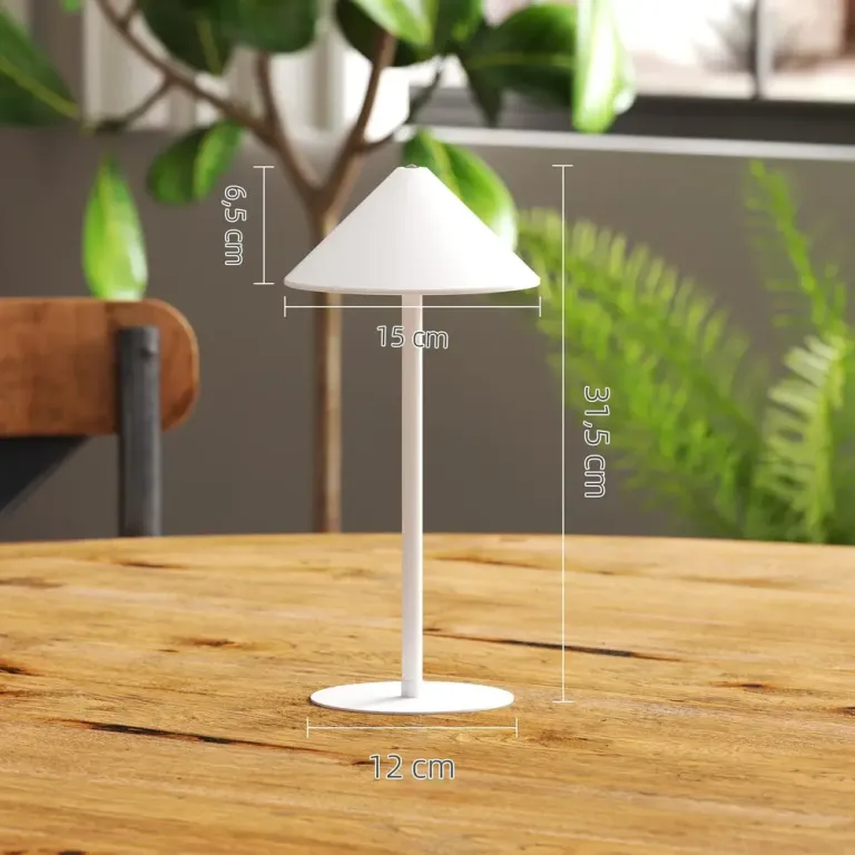 LED Bordslampa med USB-Kabel Touch Switch Batteridriven Pekkontroll