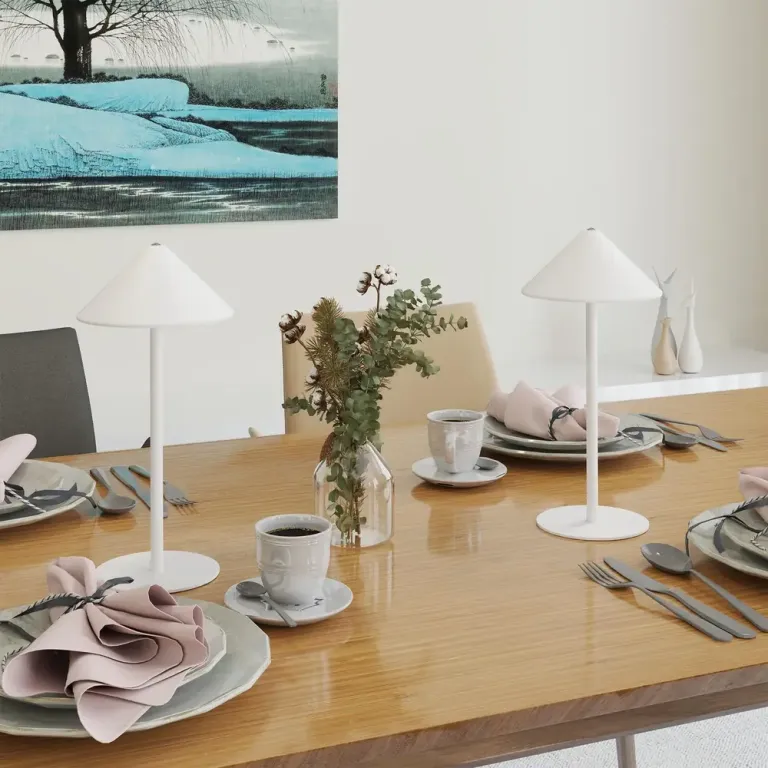 LED Bordslampa med USB-Kabel Touch Switch Batteridriven Pekkontroll