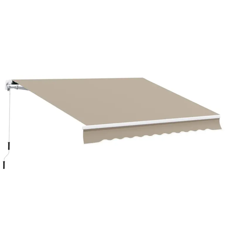 Ledarmsmarkis Beige Aluminium Uteplatsmarkis 3,95 m