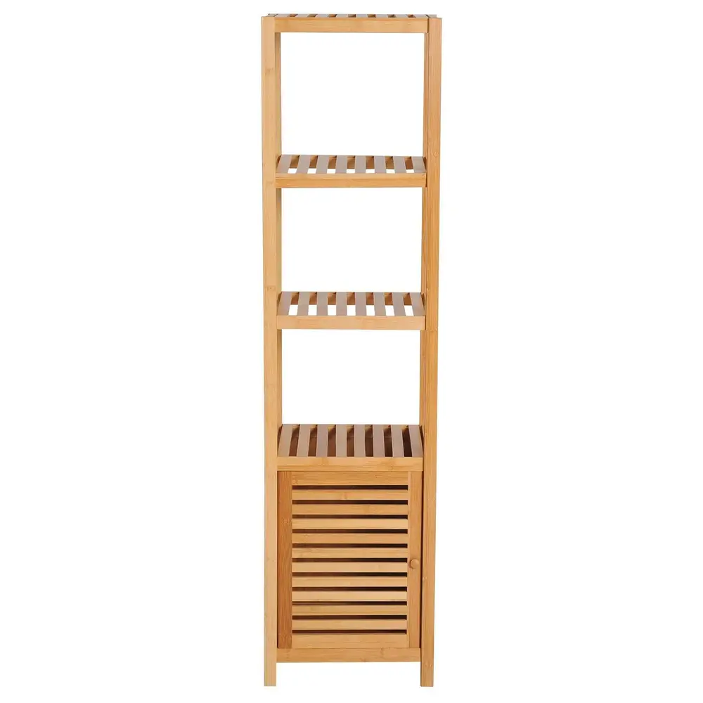 Badrumsskåp Toalettskåp Natur av Bambu 36 x 33 x 140 Cm