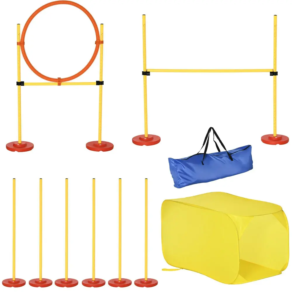 Agility Häckset Hundträningsset 128 x 23 x 9-100 Cm