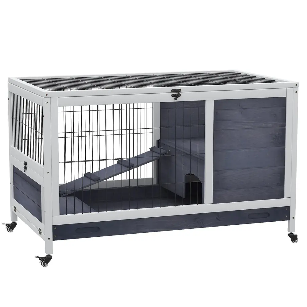 Liten Djurstall Mobil med Hjul Marsvinsbur 90 x 53 x 59 Cm