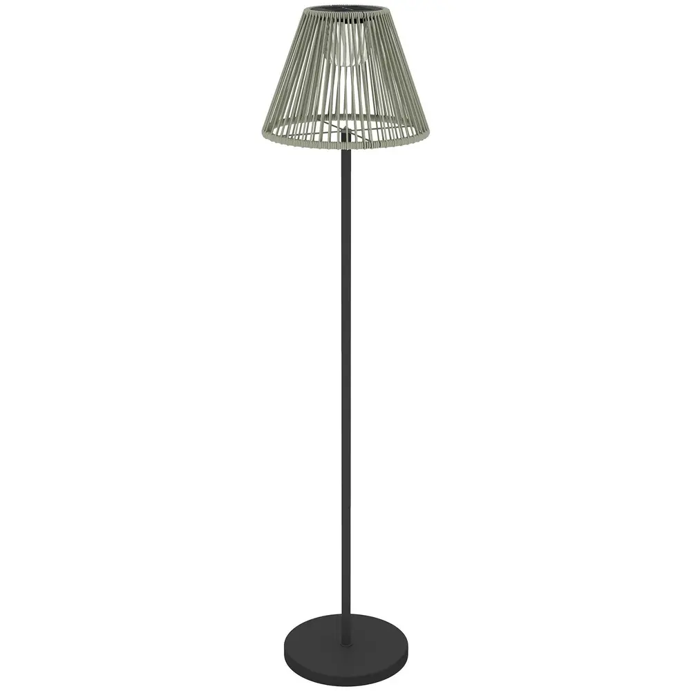 Solar Golvlampa Rottinglampa med Ljussensor 33 x 135 cm