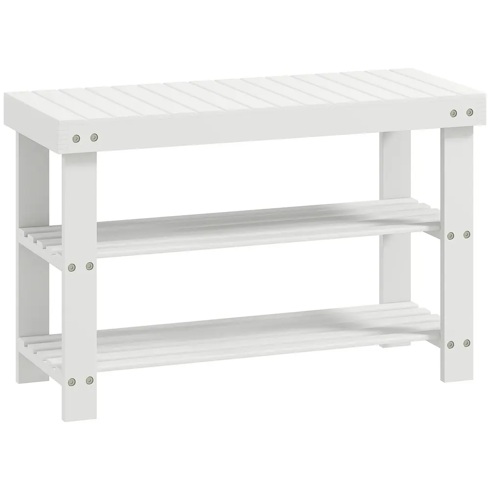Skobänk i Bambu 2 Hyllplan 70 x 28 x 45 Cm