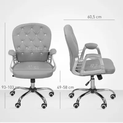 Ergonomisk Kontorsstol med Armstöd och Vadderat Ryggstöd