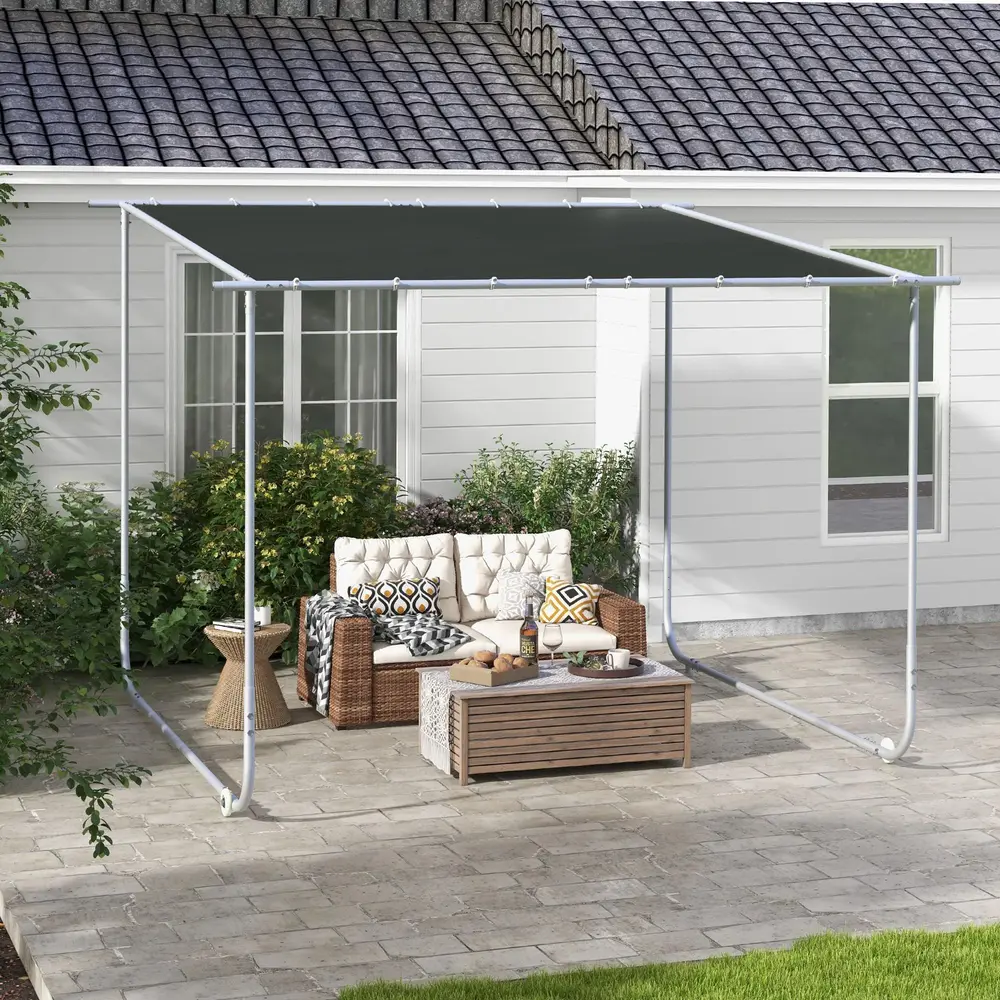 Folieväxthus Polytunnel Mörkgrön av PE och Stål 6 x 3 M