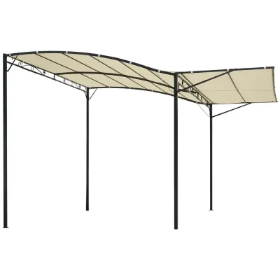 Paviljong Krämvit med Hopfällbar Takförlängning 3 x 2,5 m