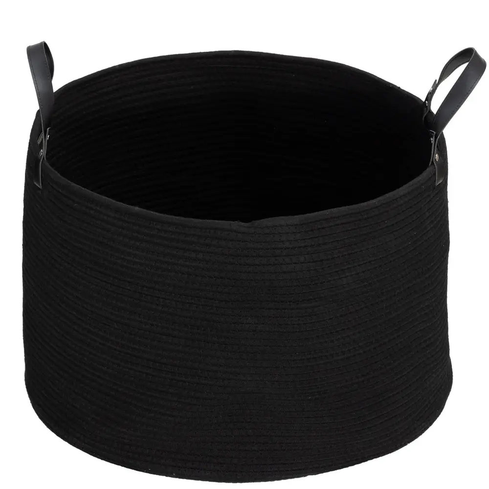 Tvättkorg Tvättlåda Svart av Tyg 88 L 56 x 56 x 35,5 Cm
