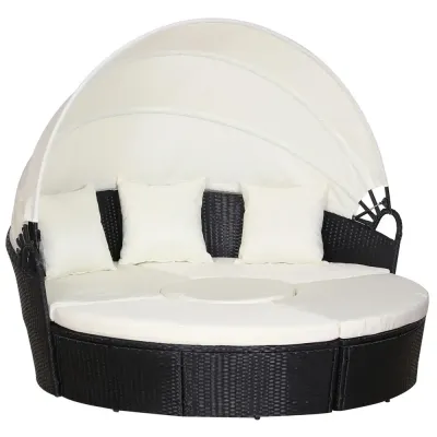 Lounge Sittgrupp Rotting med Kuddar 180 x 175 x 147 cm