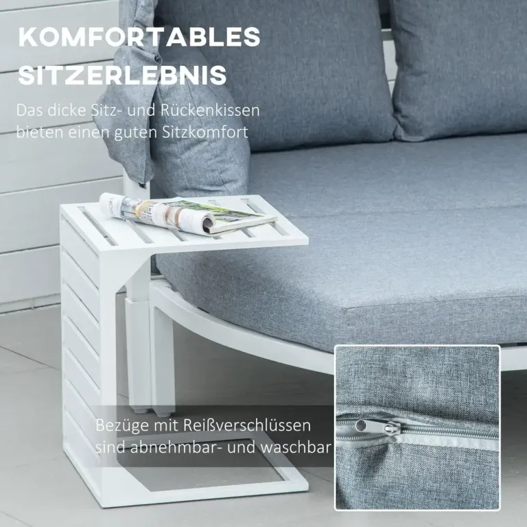Loungegrupp med Soltak 5 Personer Modulär 190 x 81 x 73 cm