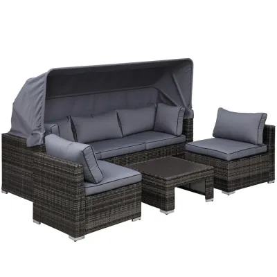 Loungeset Rotting Sittgrupp 215 x 75 x 64 Cm