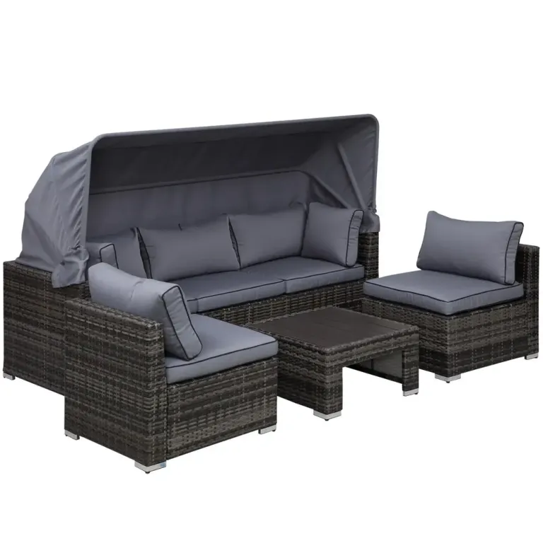 Loungeset Rotting Sittgrupp 215 x 75 x 64 Cm