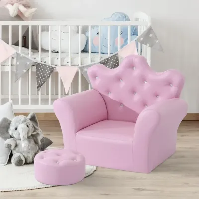 Barnfåtölj Mjuk Minisoffa 58 x 40,5 x 49 cm, Rosa
