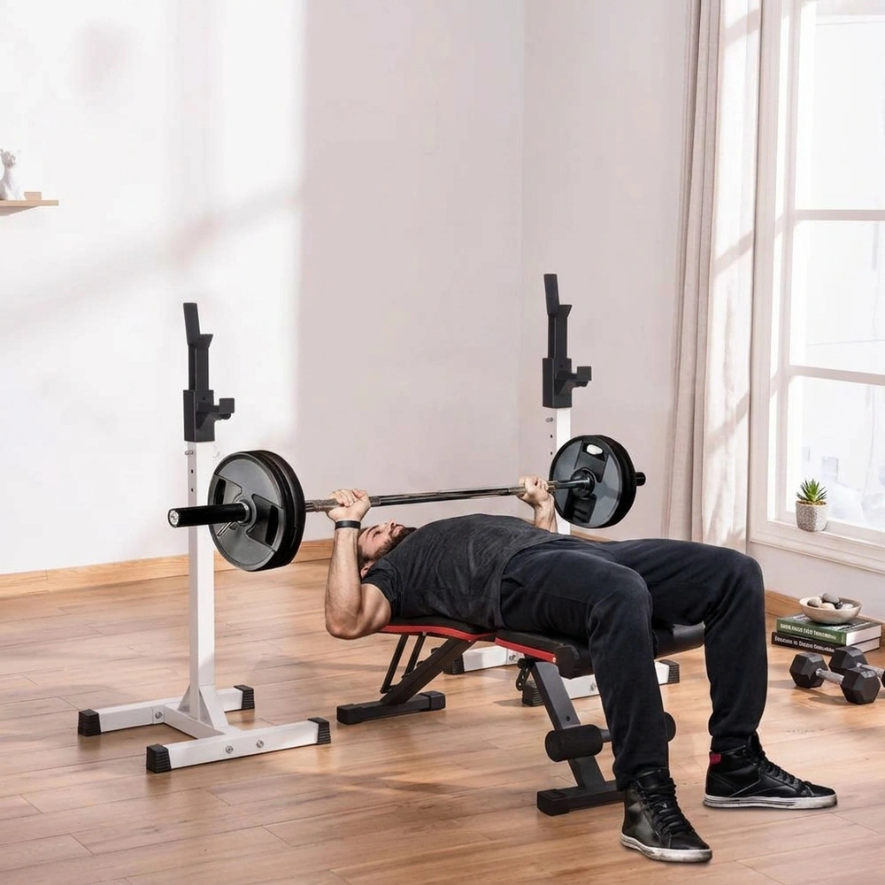 Skivstångsställ 2-Pack Hantelställning 105-160 Cm