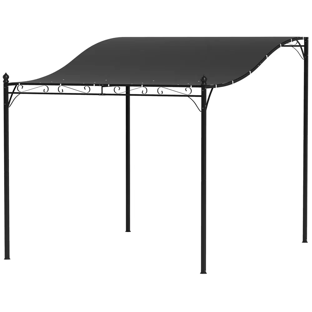Påbyggnadspaviljong Pergola med Tak 2,5 x 3 x 2,5 M