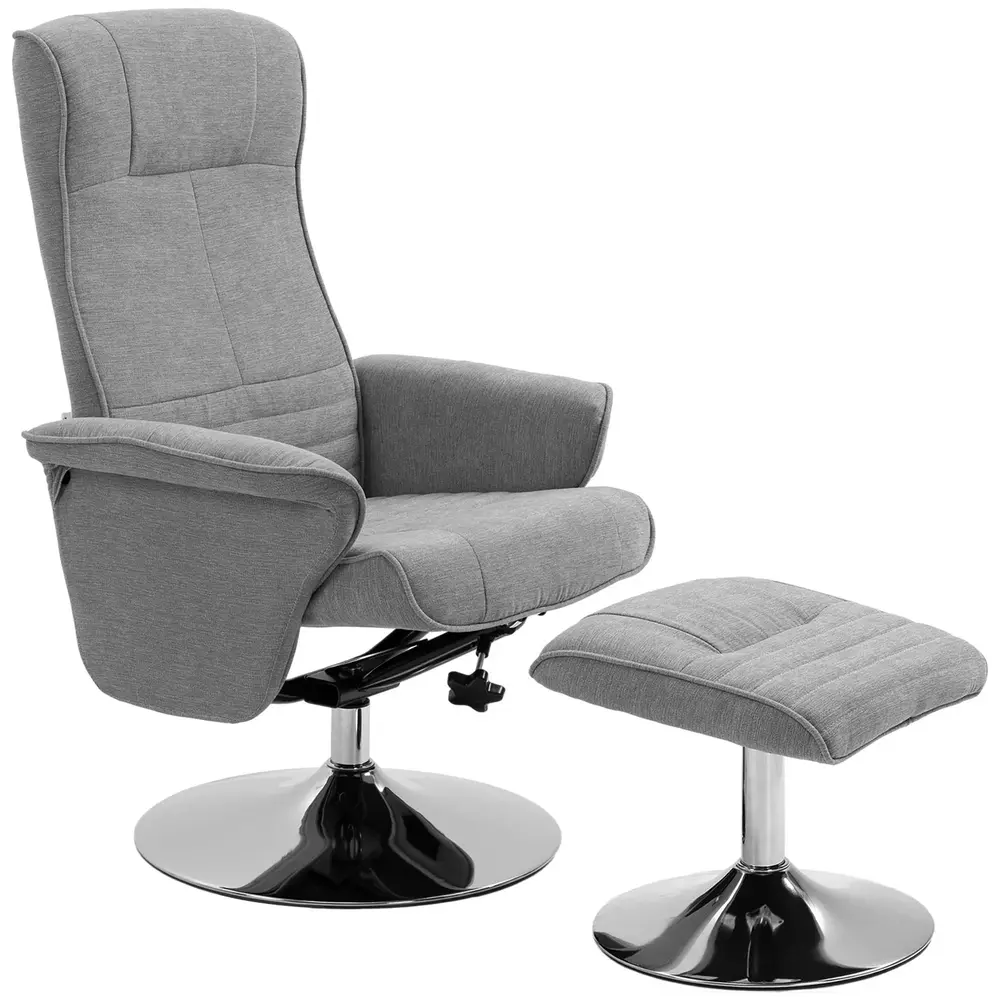 Vridbar Liggstol med Fotpall och Liggande 69 x 71 x 104 Cm