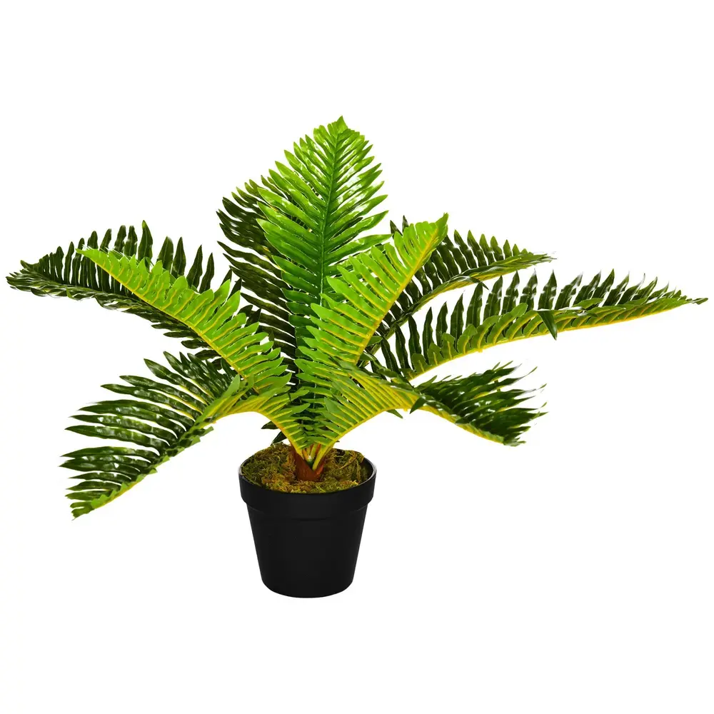 Konstgjord Tropisk Palm med Planteringskärl Grön + 50 Cm