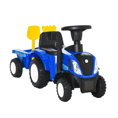 Gåtraktor med Släp & Tuta för Småbarn Blå