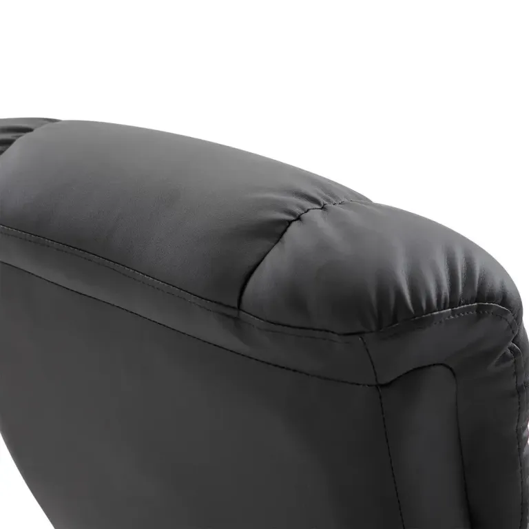 Massagestol med Pall TV-Fåtölj i Avslappningsfåtölj Roterbar Läder