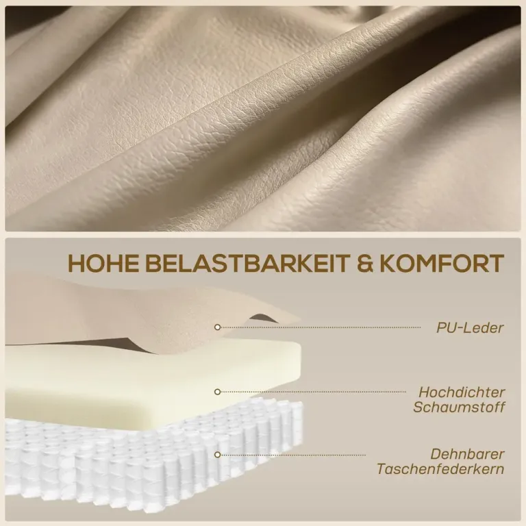 Massagestol Roterbar Gräddvit Konstläder Relaxfåtölj Vipp Ligg