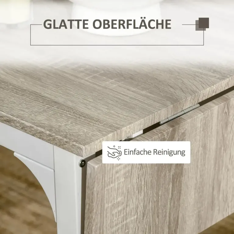Matgrupp med Klaffbord 3 Delar Kompakt Liten Hopfällbart Matbord