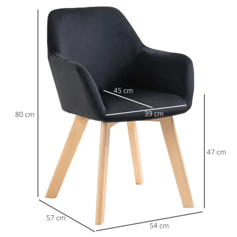 Matsalsstolar Köksstolar Svart av Polyester Matstolar Pack Modern
