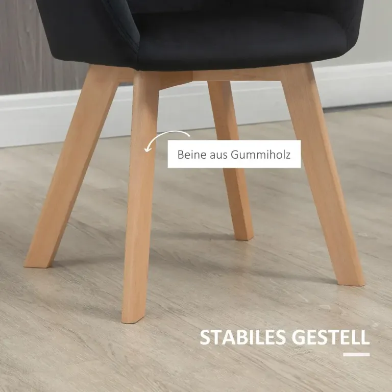 Matsalsstolar Köksstolar Svart av Polyester Matstolar Pack Modern