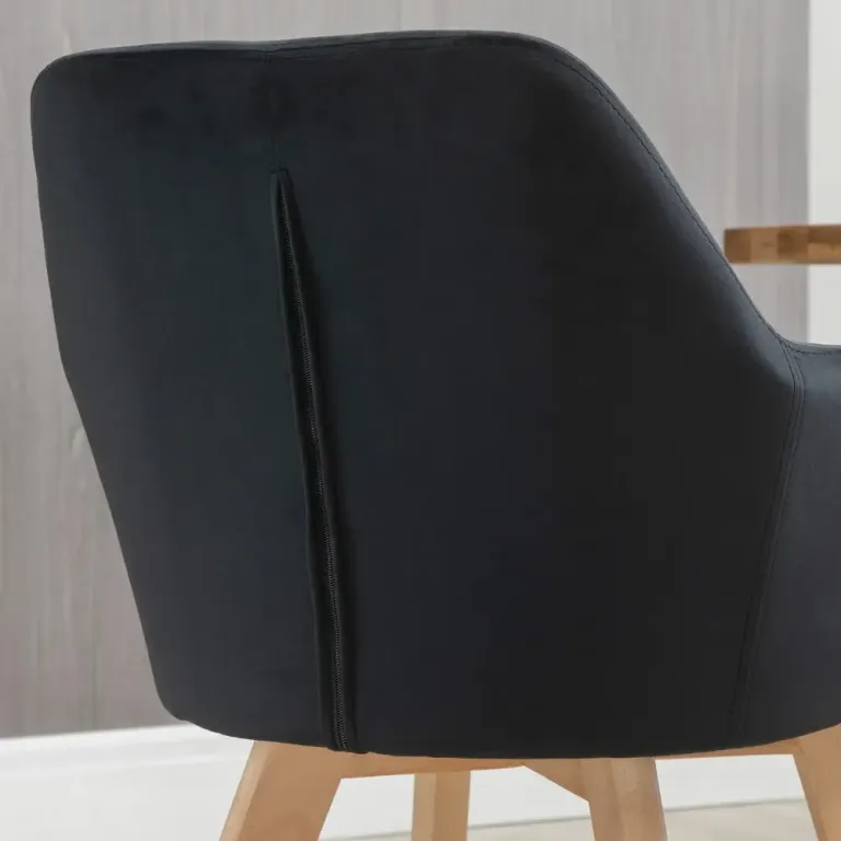Matsalsstolar Köksstolar Svart av Polyester Matstolar Pack Modern