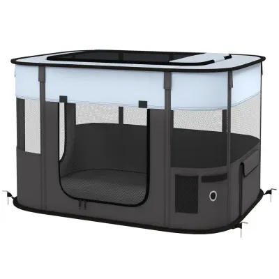 Valphage Lekhage Grå av Metall och Nät 94 x 74 x 60 Cm