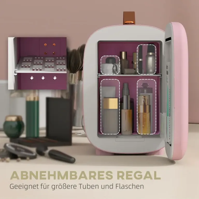 Mini Skönhetskyl 4 l Kapacitet Rosa Kylskåp