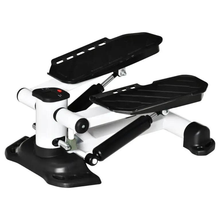 Mini-Stepper med LCD-Display och Halkfria Pedaler, Svart