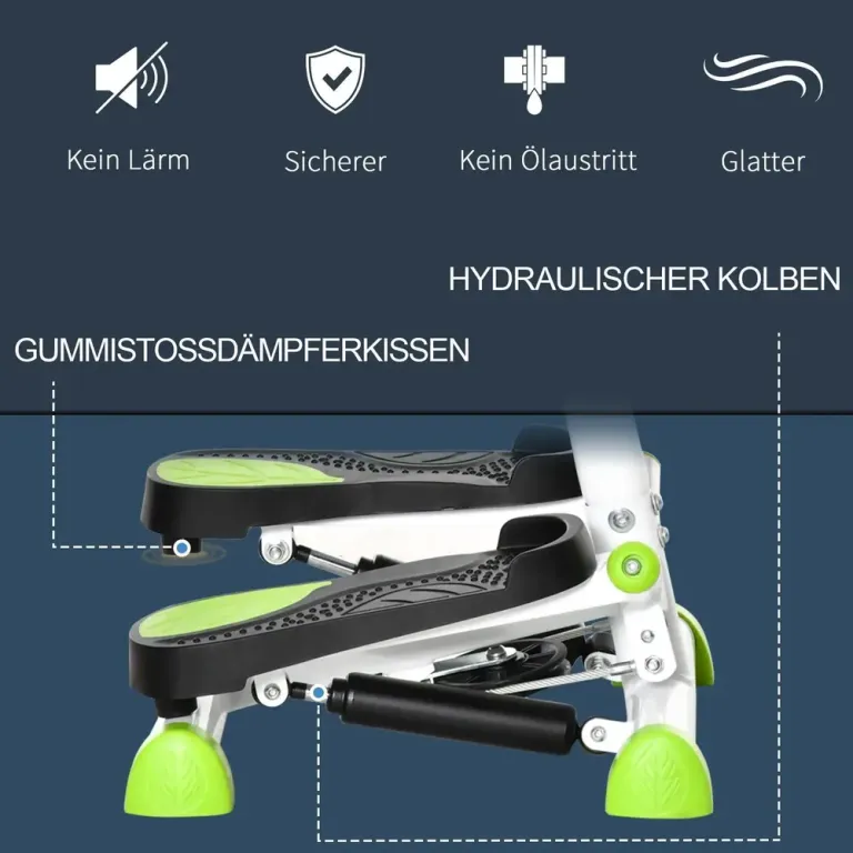 Mini Stepper Träningsredskap med LCD-Skärm Trappmaskin Justerbar