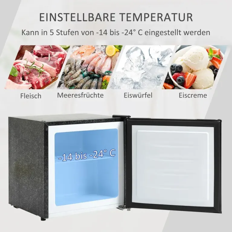 Minifrys 35 l Kompakt Frysskåp med Temperatur Effektiv Minikylskåp