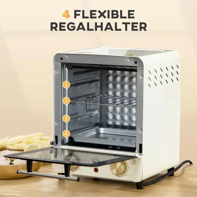 Minugn med Varmluft 15 l Kompakt Bordsugn med Timer Miniugn Pizzaugn