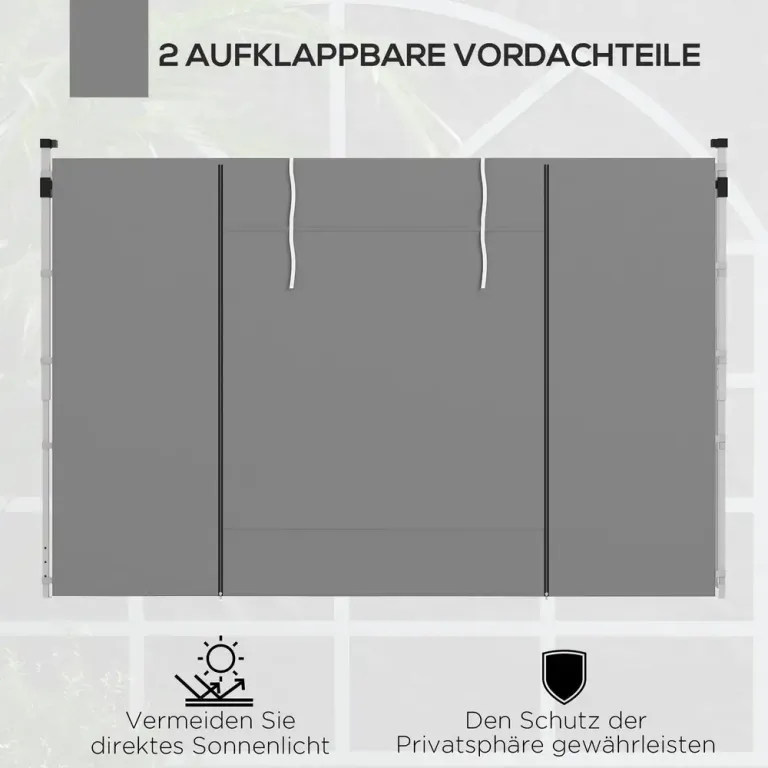 Paviljonggardiner 2-pack med Fönster och Dörrar 3 x 3 m