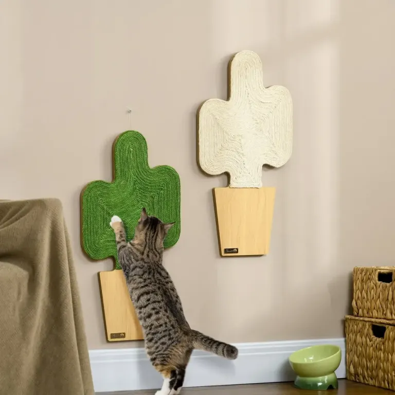 Väggmonterade Klöspelare 2-Pack, Kaktusdesign