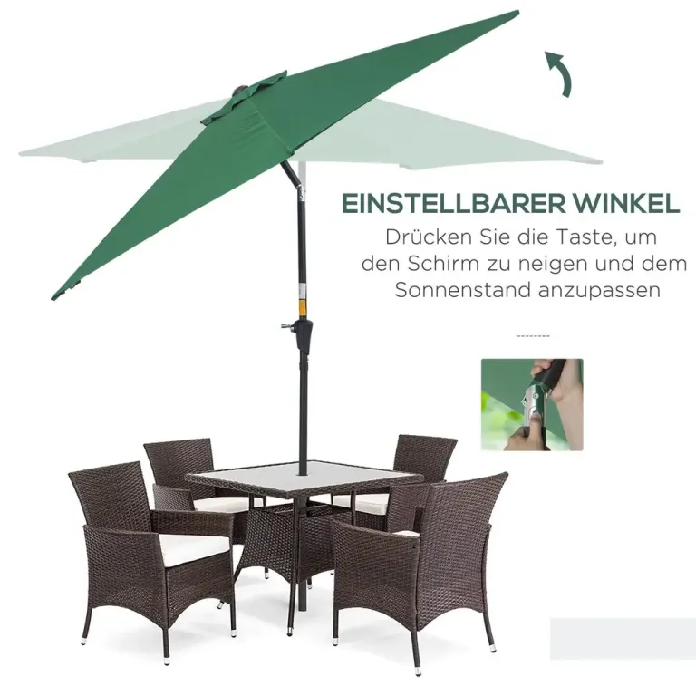 Fällbart Parasoll Trädgårdsparasoll 6 x 2,35 m