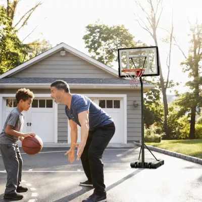 Mobil Basketstativ Basketkorg 90 x 165 x 302-352 cm