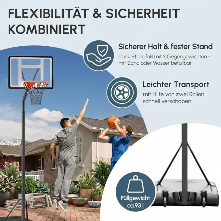 Mobil Basketstativ Basketkorg -352 cm Mobilt Basketställ