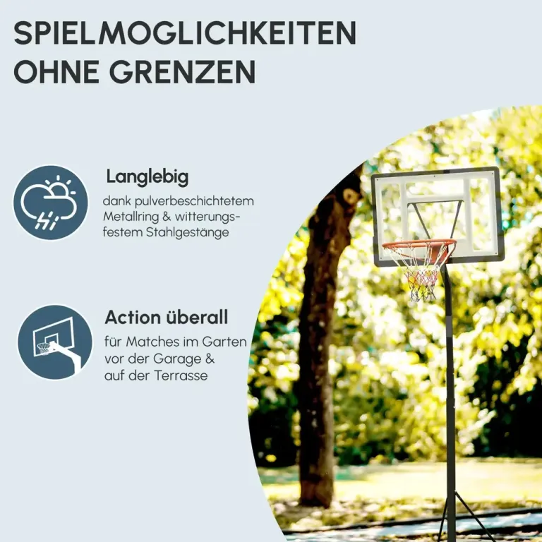 Mobil Basketstativ Basketkorg -352 cm Mobilt Basketställ