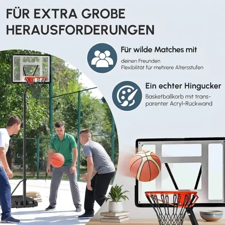 Mobil Basketstativ Basketkorg -352 cm Mobilt Basketställ