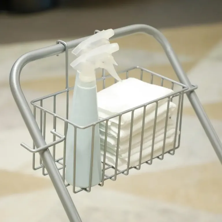 Moppvagn 25 l med Press och Hjul för Städning, Gul Städvagn Plast