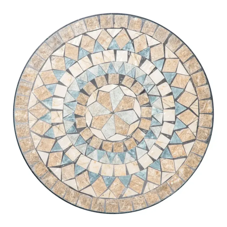 Mosaikbord Runt Bistrobord med Keramikplatta 60 cm