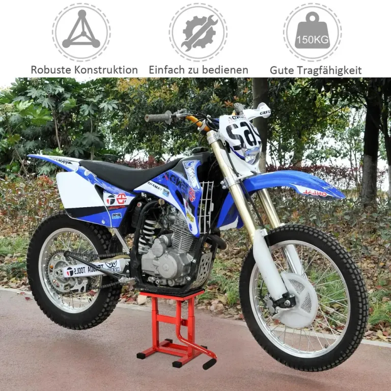Motorcykellyft Metall för Verkstad och Garage med Höjd Justerbar