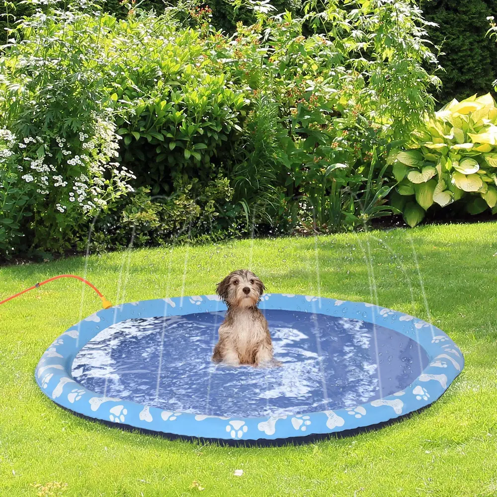 Hundpool Hopfällbar Plaskdamm för Hund 170 Cm