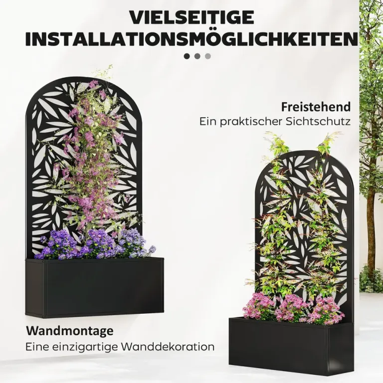 Upphöjd Odlingskrage Planteringslåda med Spaljé Trä