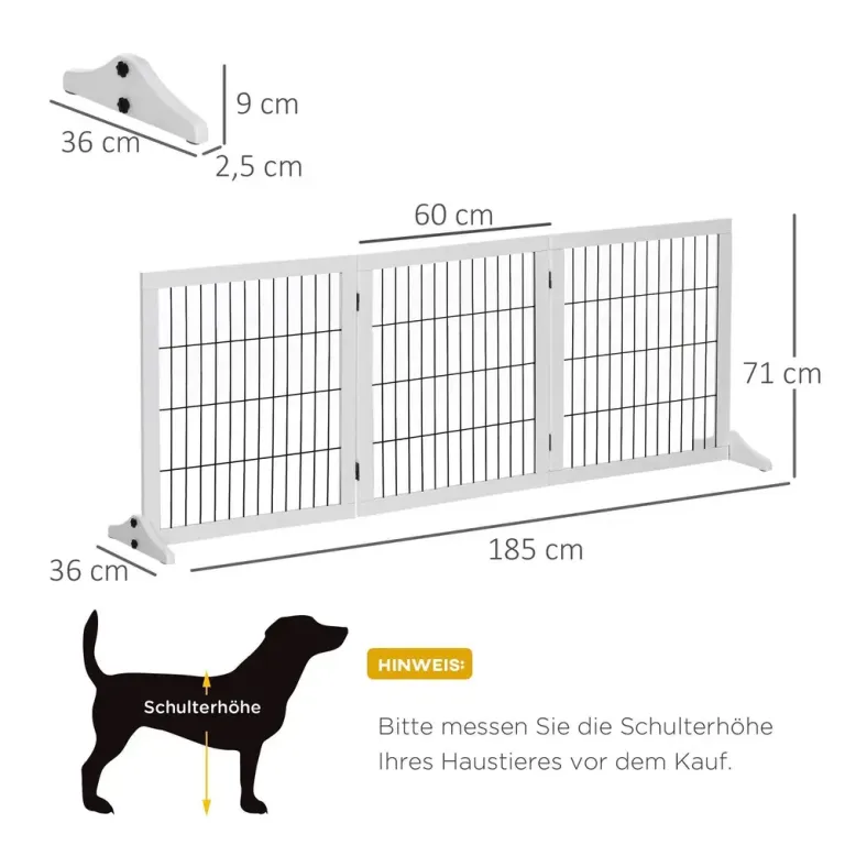 Hundgrind i Furu Säkerhetsbarriär 185 x 36 x 71 cm